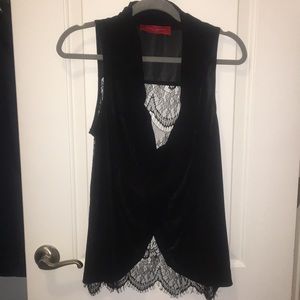 Sleeve sheer blouse with black back